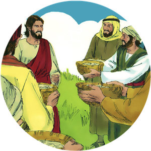 يسوع يطعم الخمسة الآف